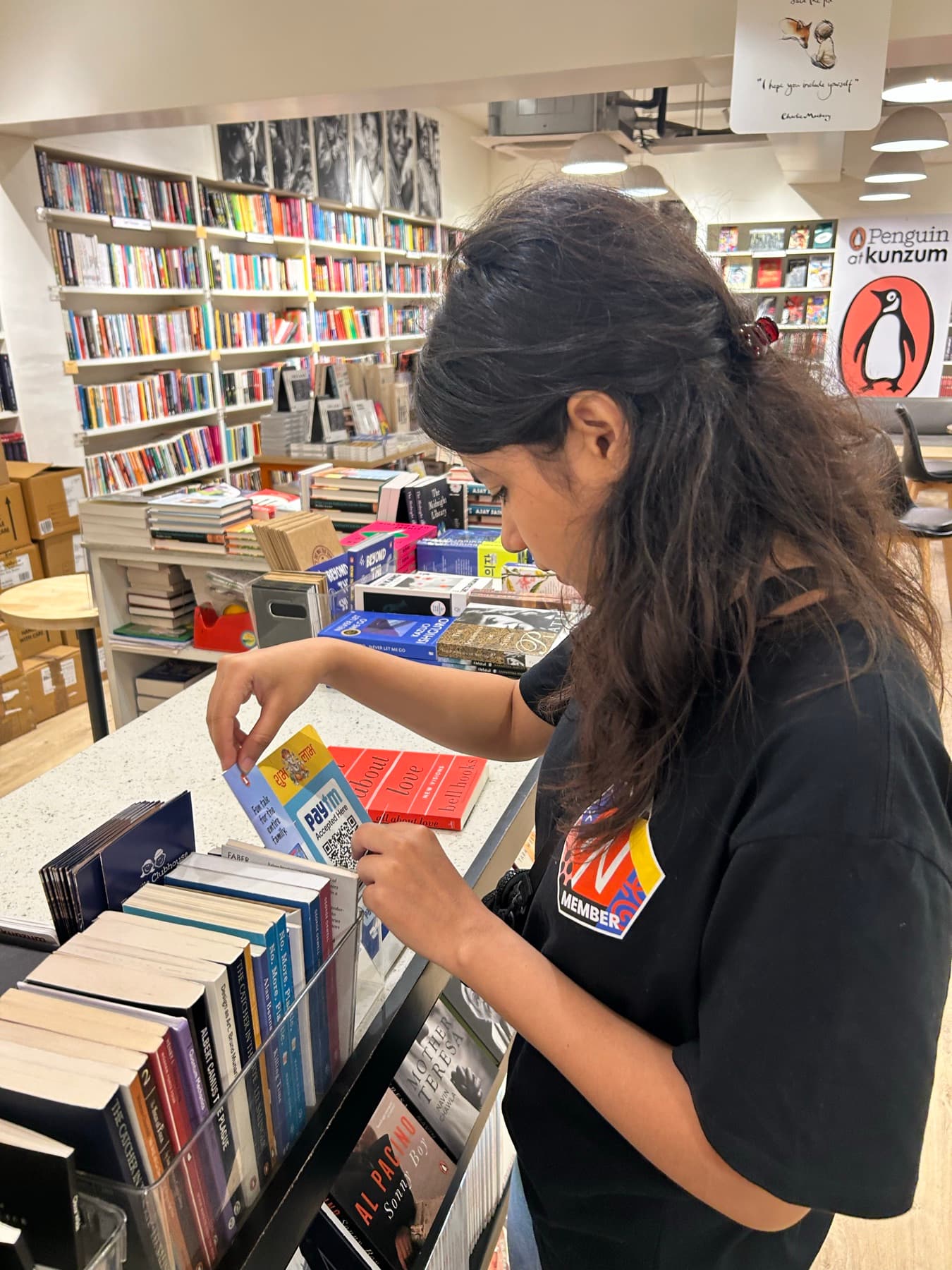 kunzum. i dragged her in. she finished her first book here. my best decision.